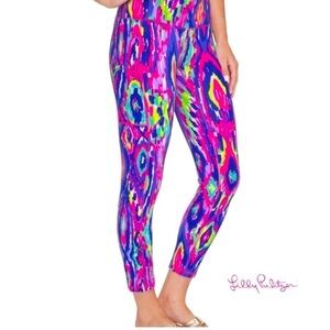 Lilly Pulitzer Leggings Multi Luminescent Luxletic Midi  XS